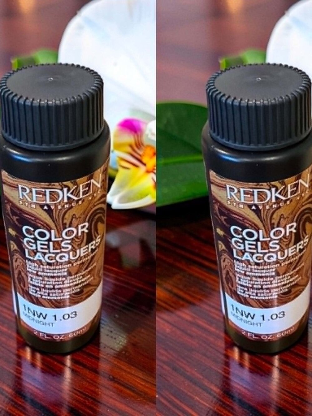 Redken Color Gels Lacquers 1NW Midnight Warm Natural 2 oz_ 2 units